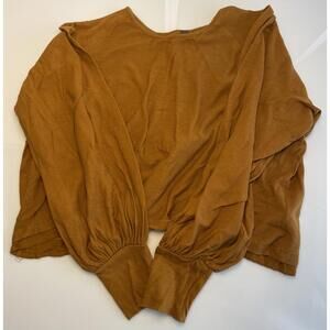 Free People Cropped Blouse- Women L